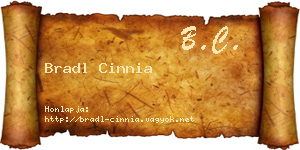Bradl Cinnia névjegykártya